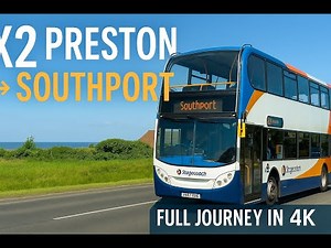 X2 Bus Preston to Southport | Scenic Coastline Bus Journey via Rufford & Crossens (Full Ride)