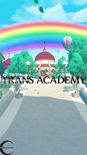 Trans Academy World Overview! Take a look at our beautiful world! Come join us today! #trans #transgender #transacademy #transition #lgbt #vrc #vrchat #vrcworld #pridemonth #pride #gay #lesbian #nonbinary #world #worldoverview #rainbow #genderfluid #gender #balloon #shark #blahja #blueshark #water #beachvibes #beach #cafe #pirate #island #pirateship #bidge #tree #light #fountain #rock #moon #voiceclass #surfboard #grass #hotairballoon #dock