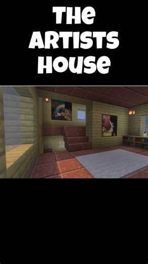 The Artist's House - MC town tour #minecraft #minecraftshorts #minecraftmaps