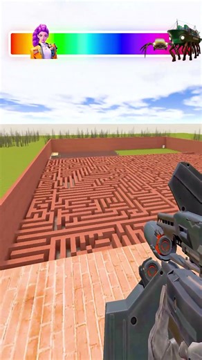 Can Rumi Find Rainbow Crabtanic and Car Eater in Maze GMod