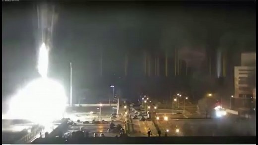【動画】ザポリージャ原発の敷地から煙が上がる様子：朝日新聞GLOBE＋