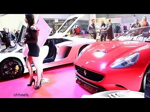 Car and Hostess atractive Legs