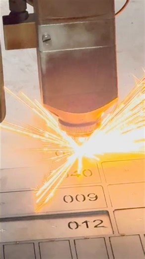 Numbers cutting and laser marking precision and perfection #lasercutting