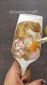 Decoupage on Champagne glasses - how to decoupage for beginners