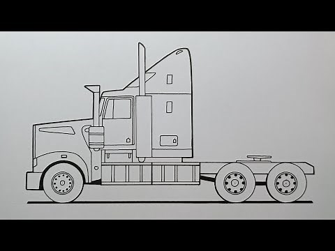 How to draw a Kenworth Truck