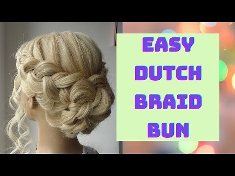 dutch braid bun hair tutorial