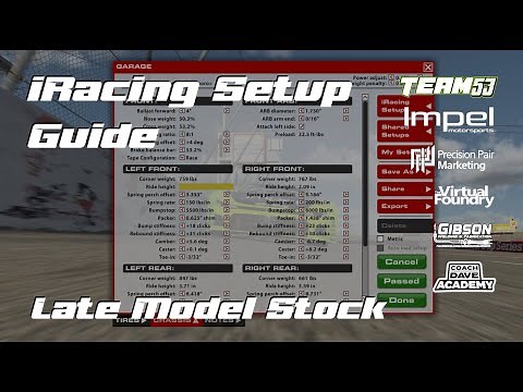 iRacing Late Model Stock: Setup Basics & Work Thru at North Wilkesboro