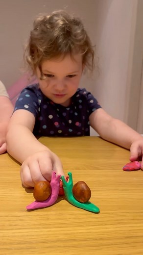 2.7K views · 37 reactions | Make conker snails!  You just need conkers and modelling clay. This is one of the activities in our September box. This lovely reel was shared by @at.home.by.the.river #conkers #autumncrafts #mudandbloom | Mud & Bloom | Facebook