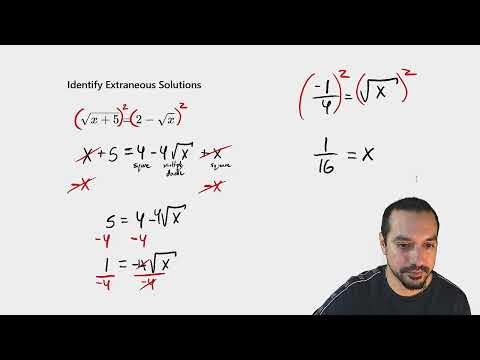 Identify Extraneous Solutions in Radical Equations (Why Checking Matters)
