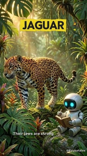 Robot Kyuba’s Facts: Jaguar Teeth | Kyuba Tales #shorts