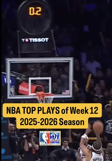 TOP PLAYS of Week 12 NBA 2025-2026 Season Witness incredible plays from week 12 of the 2025-26 NBA season. The NBA highlights feature clutch shots, powerful dunks, and impressive defensive maneuvers. Enjoy game-winning baskets and incredible athleticism from various NBA teams this week. #nba #highlights #topplays #clutch #dunk