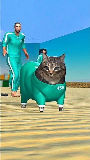 OIIA Spinning Cat in Squid Game #shorts #babyduck