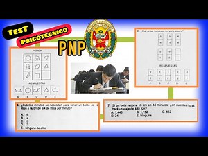 Examen TEST PSICOMETRICO y PSICOTECNICO Policia Nacional EO ETS