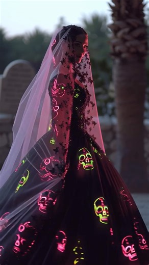 Gothic bride in skulls black dress 💀💥 | Gothic Darling