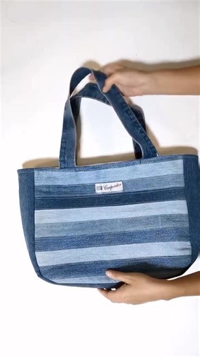 How to make recycled denim bag | sewing | easy | tutorial� #fblifestyle #online #handmade #bag #DIY #tutorial | SisterQuilt