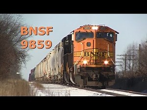 BNSF 9859 East, an SD70MAC on the Canadian Pacific Chicago Subdivision on 12-28-2013