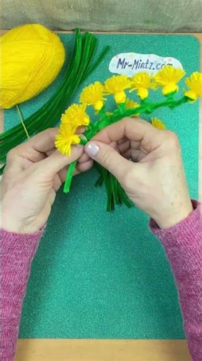 DIY Dandelion Flower Crown 🌼 Easy Spring Craft for Kids | Pipe Cleaner Flower Headband Tutorial