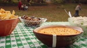 Chili Nation, get chili-faced tonight watching football with chili cheese dip made with HORMEL® Chili. https://goo.gl/X7beFP | Hormel Chili
