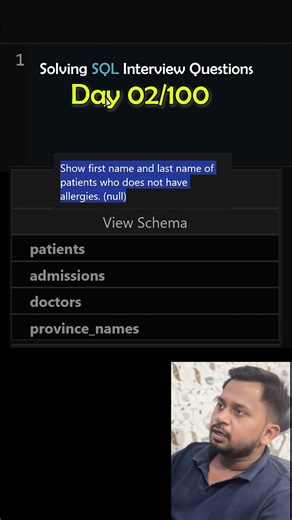 Day 02/100 Solving SQL Interview Questions #shorts