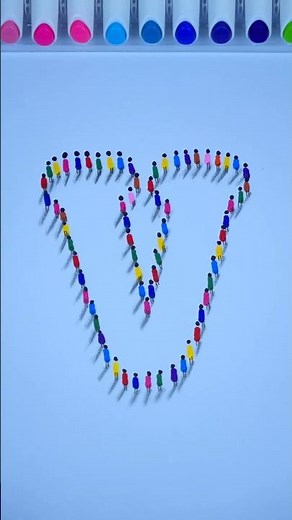 How to Draw 3D Letter V || Drawing 3d Alphabets - Block Letters in 3d #art #drawing #3d #alphabets