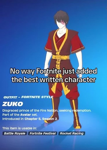 Zuko Fortnite Skin: A Must-Have for Avatar Fans