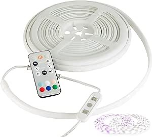 Luminoodle Basecamp - 20 ft LED Outdoor String Lights - 12V Outdoor Color Changing Lighting Strip with Remote for Boats, RV, Camping, Patio - Waterproof Light Rope up to 1000 Lumens