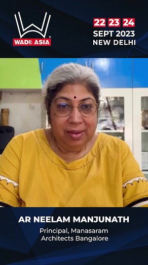 MEET ME @WADE ASIA 2023 | AR NEELAM MANJUNATH, PRINCIPAL, MANASARAM ARCHITECTS BANGALORE . Since 1991, Neelam Manjunath- an architect, planner, scientist, activist, and theorist - has promoted the use of sustainable materials and technologies through the establishment of her firm, Principal, Manasaram Architects in Bangalore. All of her projects demonstrate her commitment to using bamboo as a sustainable material. . WHEN: 22-23-24 September 2023 WHERE: Pragati Maidan, New Delhi Register Now: htt