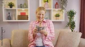 The woman who tosses banknotes.