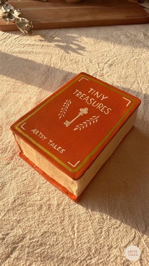 DIY Air Dry Clay Book Box 📖 | Tiny Treasures Trinket Box ✨ Day 20/30