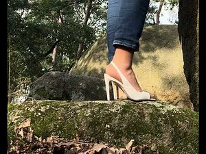 Cindyrella – Beautiful Feet, Sheer Nylons & White Slingback Heels ✨ | Close-Up Moments