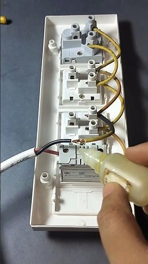 DIY 16A/6A Modular Extension Box with Mini MCB ⚡#shorts
