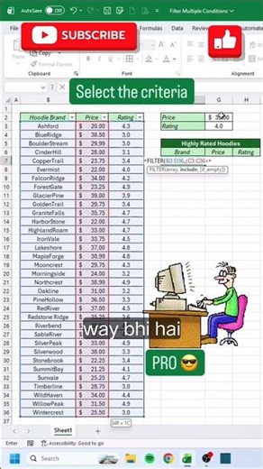 Excel Filter & Sort Trick 🔥 Data Ko Seconds Mein Arrange Karein | Excel Easy Filtering Tips #excel