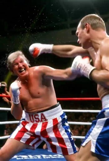 Trump VS Poutine in a boxing fight #funny #boxing #edit #trump #poutine #boxingfight #fighting