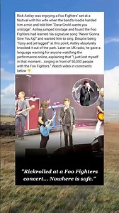 Rick Astley Got Rickrolled At Foo Fighters Concert #Rickroll #Epic