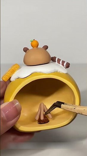 This Clay Cake Has A Secret 🤫✨ #shorts #diy