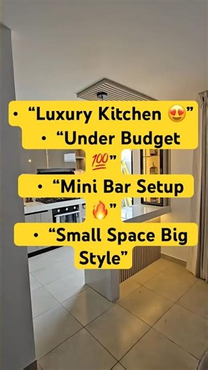 Small Kitchen Mein Luxury Bar Counter 😍 | Modern PVC Kitchen Design 2026