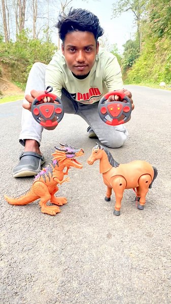 Nuton 2Ta Remote control Horse Vs Dinosaur🦖 unboxing Dekho😱
