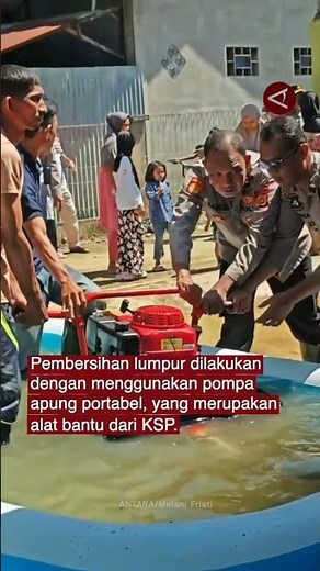 KSP dan TNI-POLRI gunakan pompa apung bersihkan permukiman warga Aceh