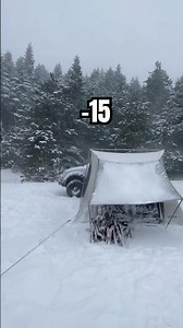 SNOW CAMPING IN -15 DEGREES
