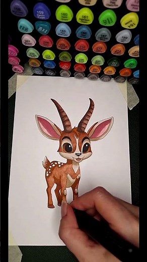 How to Draw a Cartoon Antelope – Easy Marker Illustration | Masterful Imprint
