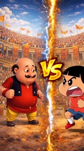 Shinchan vs Motu: The Ultimate Battle! 😱 Who will win? #shorts #cartoon