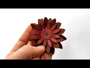 How to make leather flower pattern ,leather motif, flower making, key chains, brooch gifts etc.