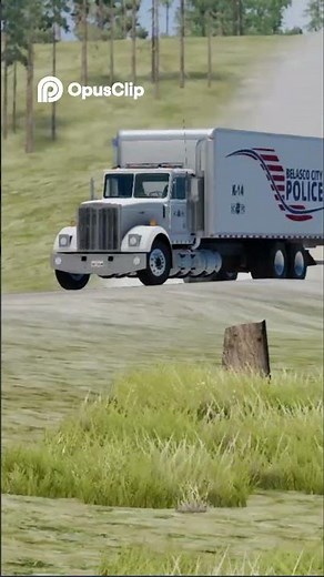 Police Truck CRASHES! See the Dramatic Uphill Flip! #beamngdrive #carcrash #realcrashking