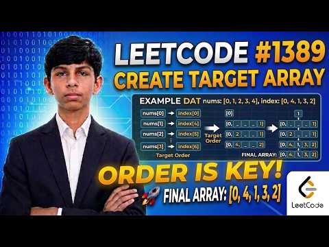 LeetCode #1389 | Create Target Array in the Given Order | Array Simulation in C++