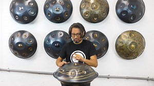 New improvisation video on an #Opsilon Anaziska 13 #handpan 🎶 In the background, you can see some of our different handpan styles. Hope you enjoy! #handpanplayer #handpanplayers #handpanmaker #handpancommunity #handpanworld #musicforthesoul | Opsilon