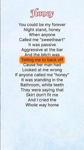Taylor Swift - Honey (Lyrics) #lyrics #taylorswift #honey