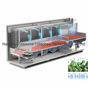 [Hot Item] Industrial IQF Frozen Fruit and Vegetable/Food Quick Freezing Machine/Fluidized Flow Bed Freezer/Blast Tunnel Freezer