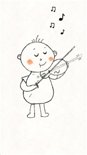 Tiny Maestro 🎻 #animation #cute