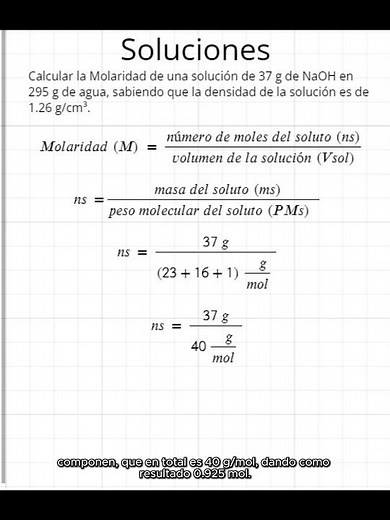 Química - Soluciones. #quimica #soluciones #ciencia #profesor #profesorbuho