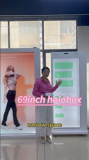 Avlink factory 69inch full screen LCD transparent holobox holograms holographic display manufacturer